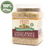 Extra Long Indian Brown Basmati Rice - Naturally Aged Healthy Grain