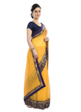 Generic Women's Chiffon Saree (Yellow, 5-6 Mtrs)