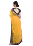 Generic Women's Chiffon Saree (Yellow, 5-6 Mtrs)