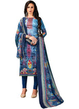 Generic Women's Cotton Salwar Material (Blue, 2.5