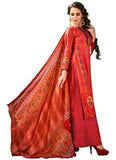 Generic Women's Cotton Salwar Material (Light Red,