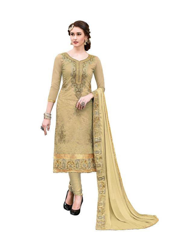 Generic Women's Chanderi Cotton Salwar Material