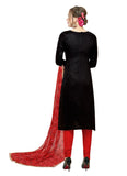 Generic Women's Cotton Salwar Material (Black,