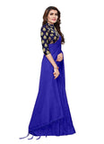 Generic Women's Zoya Silk Saree (Royal Blue, 5-6