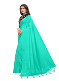 Generic Women's Zoya Silk Saree (Sea Green, 5-6