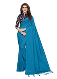 Generic Women's Zoya Silk Saree (Sky, 5-6 Mtrs)