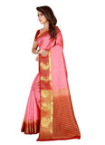 Generic Women's Nylon Silk Saree with Blouse