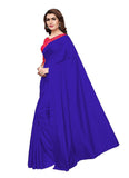 Generic Women's Zoya Silk Saree (Royal Blue, 5-6