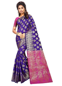 Generic Women's Jacquard Art silk Saree with