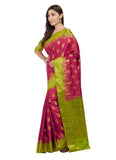 Generic Women's Nylon Silk Saree with Blouse