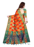 Generic Women's Kanjivaram Silk Saree with Blouse