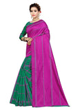 Generic Women's Polyester Cotton Saree with Blouse