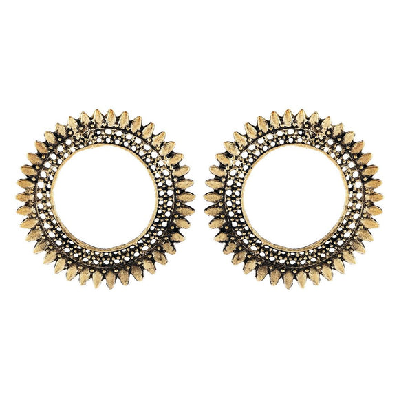 Generic Women's Brass Earrings (Golden, free Size)