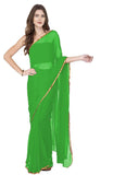 Generic Women's Chiffon Saree (Green, 5-6 Mtrs)