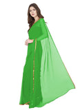 Generic Women's Chiffon Saree (Green, 5-6 Mtrs)