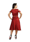 Red Color Tapeta Buti Western Dress