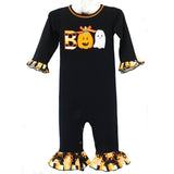 Baby Girls Black & Orange Boo Halloween