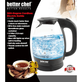 Better Chef 7-Cup Cordless Borosilicate Glass Electric Kettle with LED