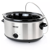 Better Chef 6-Quart Oval Stainless Steel Slow Cooker with Removable