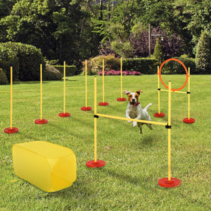 PawHut Outdoor 4 PCs Dog Pet Agility Training Equipment Backyard