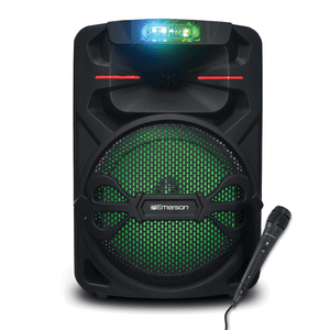 Emerson Portable 12" Bluetooth Party Speaker with Disco Lights