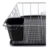 Better Chef 16" Chrome-Plated Metal Dish Rack with Drain Tray