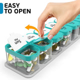 Extra Large Weekly Pill Organizer   XL Daily Pill Box   7 Day Am Pm