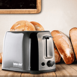 Better Chef Deluxe Cool Touch Wide-Slot 2-Slice Toaster with Stainless