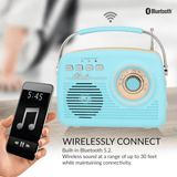 Supersonic Multi-Function Bluetooth Retro Speaker with Rechargeable