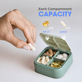 Travel Medicine Pill Organizer Small Pill Box for Purse Mini Pill Case