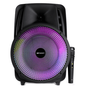 Emerson Portable 8" Bluetooth Party Speaker with FM Radio, Disco Light