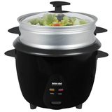 Better Chef 5-Cup - 10-Cup Cooked - Rice Cooker with Steamer and