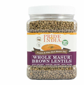 Indian Whole Brown Crimson Lentils - Protein & Fiber Rich Masoor Whole