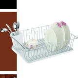 Better Chef 16" Chrome-Plated Metal Dish Rack with Drain Tray