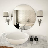 Frameless Mirror Round 11.8" Glass