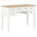 Writing Desk White 43.1"x17.7"x30.5" Wood