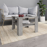 Coffee Table White 23.6"x23.6"x16.5" Chipboard