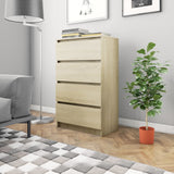 Sideboard White 23.6"x13.8"x38.8" Chipboard