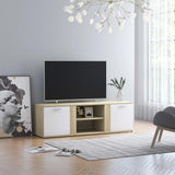 TV Cabinet White 47.2"x13.4"x14.6" Chipboard