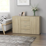 Sideboard White 47.2"x14"x29.5" Chipboard