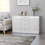 Sideboard White 47.2"x14"x29.5" Chipboard