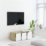 TV Cabinet White 31.5"x13.4"x11.8" Chipboard