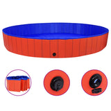 Foldable Dog Swimming Pool Red 31.5"x7.9" PVC