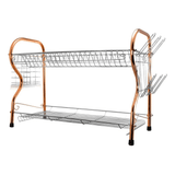 Better Chef 16" 2-Level Chrome-Plated R-Shaped Dish Rack