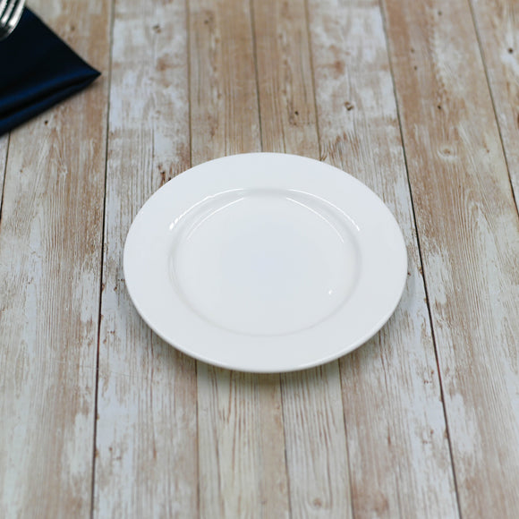 Professional Rolled Rim White Bread Plate 6