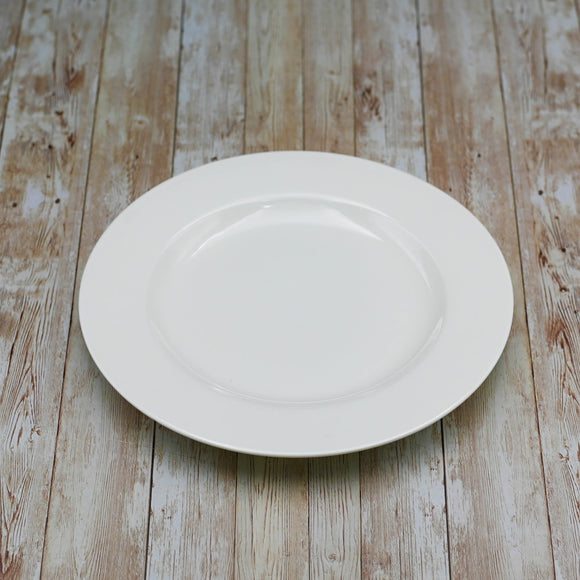 Professional Rolled Rim White Round Plate / Platter 12