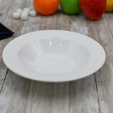 Professional Rolled Rim White Deep Plate 8" inch | 8 Fl Oz