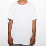 BASIC SCALLOP TEE- WHITE