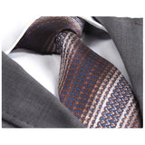 Men's Fashion Brown Knitted Neck Tie Gift box