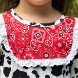 AL Limited Girls Boutique Cowgirl Cow print Lace Bandana Rodeo Party